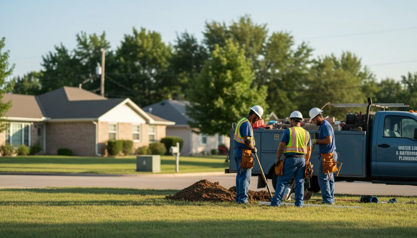 Residential water line and bathroom plumbing service in Waxhaw, NC